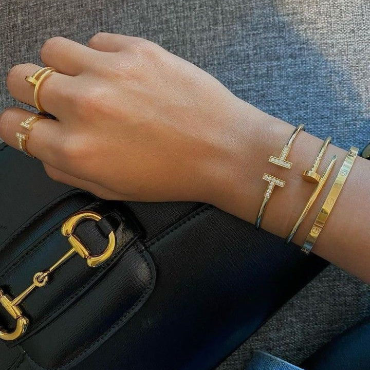 Bracelet T Wire Diamants TF Gold