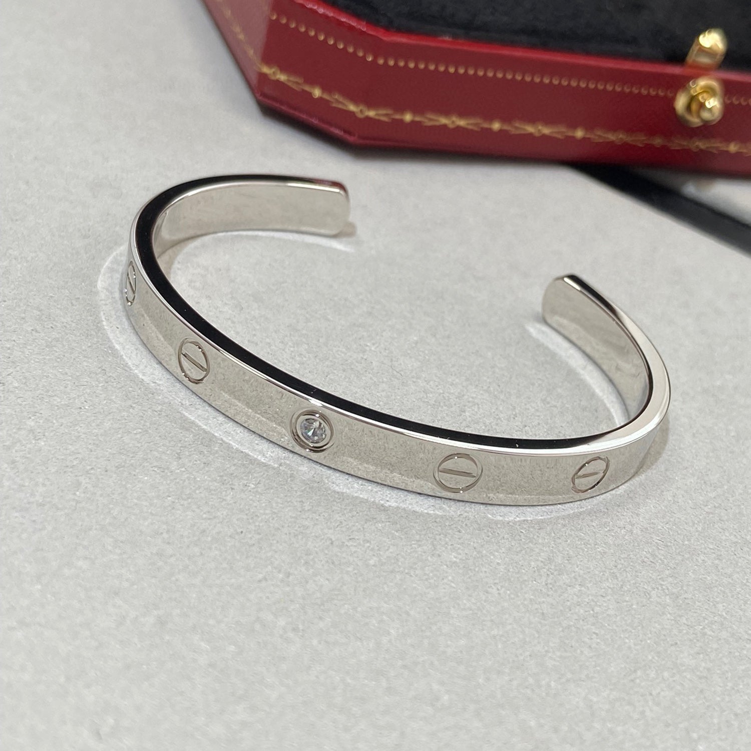 Bracelet Love Diamond Open Cuff